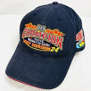 NASCAR Winston Cup Series 2001 Champion Jeff Gordon Racing Hat Cap Adjustable